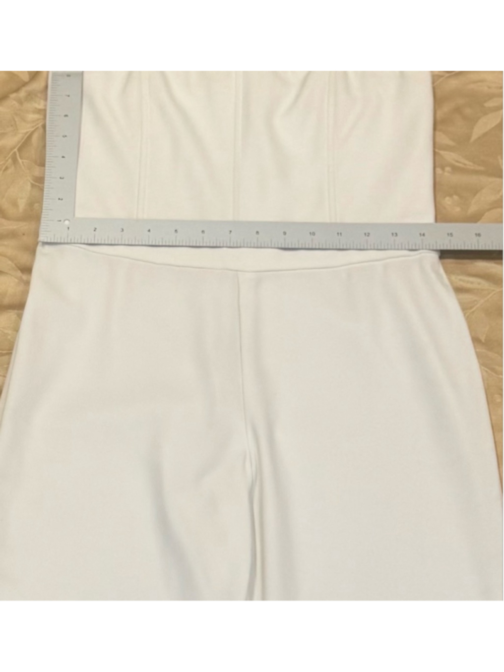 Alice + Olivia Strapless White Wide-Leg Jumpsuit - Picture 6 of 6